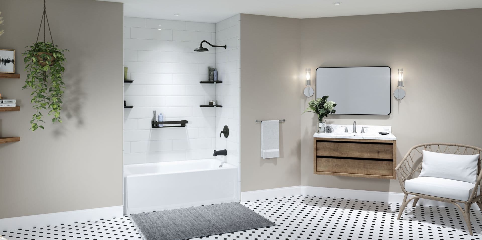 6x24_Alabaster_White_Subway_Tile_19_Soaker_Tub_Stainless_Steel_Corner_Shelves_Grab_Shelf_Vazia_Rain_Fixture_Matte_Black_Angled (1) (1).jpg